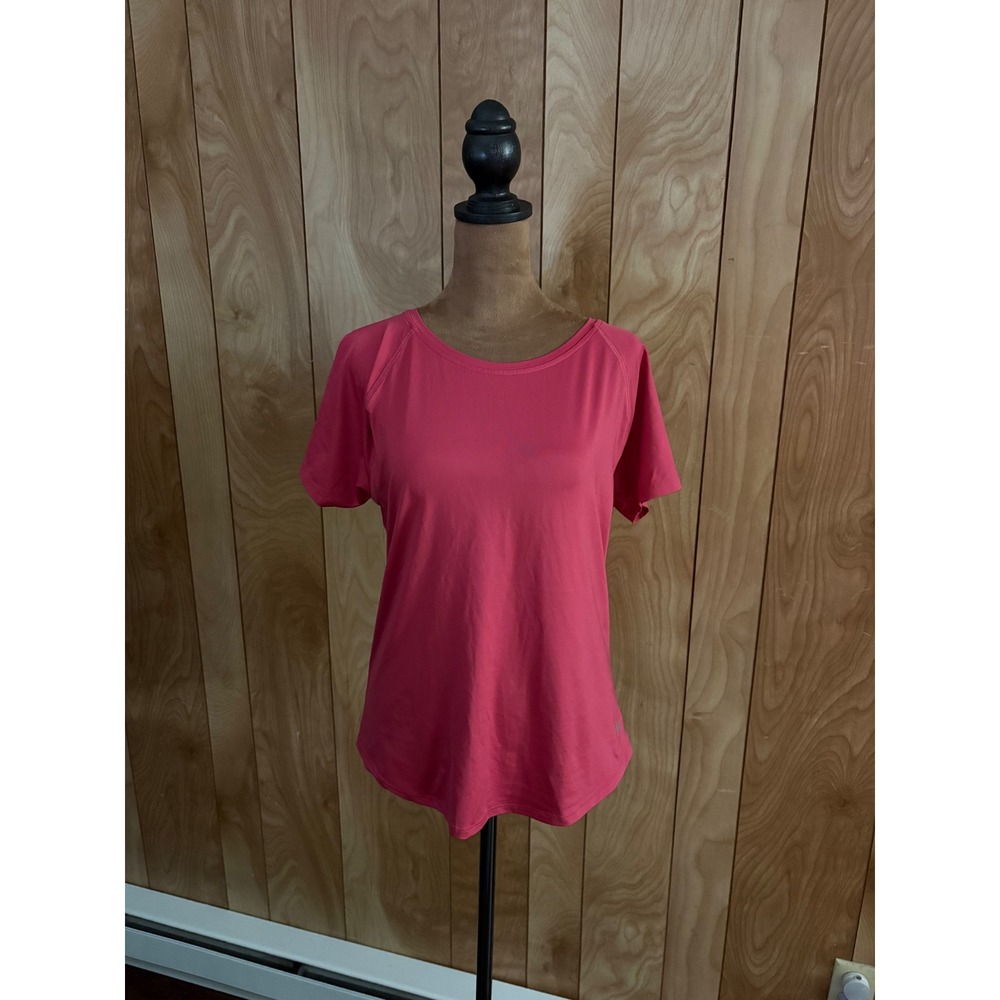 Under Armour HeatGear Pink Open Back‎ Short Sleeve Workout Shirt Womens Small